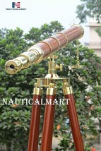 Floor Standing Telescope Brass Wood 60&quot; - Case Pack of 6 - £567.52 GBP