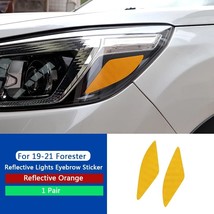 TAJIAN Car Reflective Headlight Eyebrow Sticker Auto Light Decoration Accessorie - £73.55 GBP