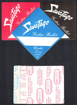 3 Different Savatage Cloth Backstage Pass from the 1990 Gutter Ballet Tour. - £9.03 GBP