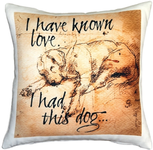 I have Known Love Sleeping Lab 17x17 Dog Pillow, Complete with Pillow Insert - £41.48 GBP