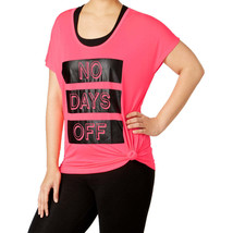 Material Girl Womens Active Plus Size Graphic Top Size 2X Color Flashmode - £20.93 GBP
