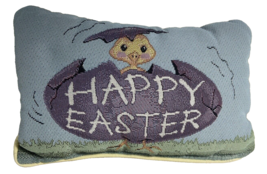 Happy Easter Baby Chick Decorative Mini Throw Accent Pillow 12 by 6 Inch - £9.93 GBP