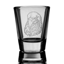 2oz Bald Eagle Detailed Shot glass Eagle Head - Wild life - £11.74 GBP