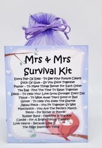 Mrs &amp; Mrs ( Same Sex Female) Survival Kit - Unique Fun Novelty Wedding G... - £6.48 GBP