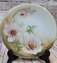 Vintage R S Germany Desert Plate 8.25&quot;  Pale Poppies Hand Painted pre 1945 - £12.01 GBP