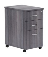 Lorell LLR69560 3 Drawer Weathered Charcoal Laminate Desking, Charcoal G... - $280.64