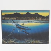 Vintage Stratifié Baleine Océan Scène Lamin8 Fabriqué En Hawaii 5x7 - $51.41