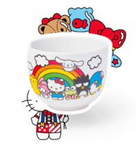 Sanrio Hello Kitty &amp; Friends 20oz Ramen Bowl Set  Ceramic with Chopsticks - £15.68 GBP