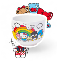 Sanrio Hello Kitty &amp; Friends 20oz Ramen Bowl Set  Ceramic with Chopsticks - £15.94 GBP