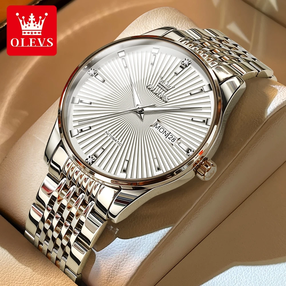 Olevs s Masculinos Watch Business Men&#39;s Waterproof   Wristwatch Fashion Automati - £138.45 GBP