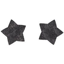 Star Shaped Pasties Lace Nipple Covers Self Adhesive Three Pair Pack Bla... - $16.82