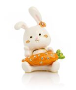 Keren Kopal Bunny with Carrot Trinket box  Decorated with Austrian Crystals - $57.52