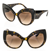 DOLCE &amp; GABBANA 4321 Tortoise Brown Oversized Geometric Sunglasses DG4321S - $287.10