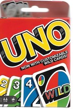 UNO Card Game with Customizable Wild Cards, New - $85.53 MXN