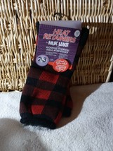 Heat Retainers By Muk Luks Shoe Size 6-11 Red &amp; Black Buffalo Plaid - £23.26 GBP