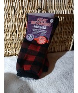 Heat Retainers By Muk Luks Shoe Size 6-11 Red &amp; Black Buffalo Plaid - $562.24 MXN