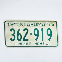 1975 United States Oklahoma Base Mobile Home License Plate 362-919 - £14.76 GBP