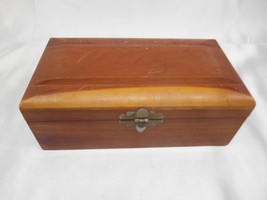 Old Vtg Wood Cedar Chest Trinket Dresser Jewelry Storage Box Jewel Case Furnitur - £23.60 GBP