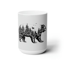 Personalized Bear &amp; Forest 15oz Ceramic Mug - £16.42 GBP