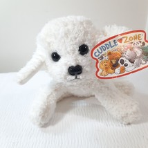 Target Cuddle Zone plush white Dog Puppy sherpa soft bean bag toy Lovey ... - £44.58 GBP