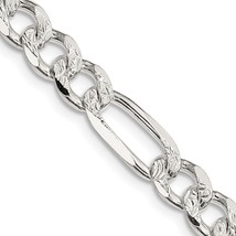 Sterling Silver Figaro Link Bracelet 8&quot; - £50.99 GBP