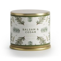 ILLUME SEASONAL BALSAM &amp; CEDAR LARGE TIN CANDLE 11.8OZ - £23.08 GBP