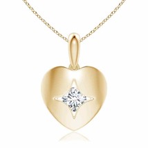 ANGARA Natural Diamond Heart-Shaped Pendant Necklace in 14K Gold (GVS2, 0.5 Ctw) - £1,490.57 GBP