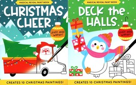 Desk the Halls &amp; Christmas Cheer - Magical Reveal Paint Books (Set of 2 Books) - £8.69 GBP