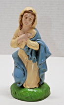 Vintage Atlantic Mold Nativity Mother MARY Replacement Figure Hand Painted 4.5&quot; - £10.17 GBP