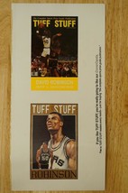 DAVID ROBINSON San Antonio Spurs 1991 Tuff Stuff Cover Cards Uncut Sheet... - $14.84