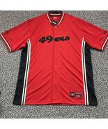 San Francisco 49ers Jersey Shirt Men Large Red Black NFL Short Sleeve New L - $1,076.22 MXN
