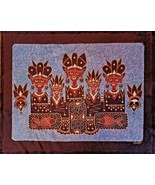 Bali Batik Hand Painting Cotton Fabric Vintage Original Wall Art Signed ... - £96.44 GBP