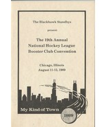 1989 CHICAGO BLACK HAWKS HOCKEY 19TH ANNUAL BOOSTER CLUB CONVENTION PROGRAM - £3.92 GBP