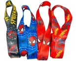 Lot Of 4 Spiderman Super Hero Lanyard Keychain iD Holder 1x19 In Blue Re... - $9.89