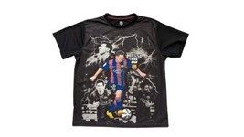 Vintage Big Print Lionel Messi FCB Graphic Shirt Jersey Barcelona Size XL - £34.17 GBP
