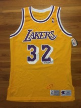 1992-93 Los Angeles Lakers Magic Johnson Game Pro Cut Jersey 44 + 3 Signed Auto - £1,199.02 GBP