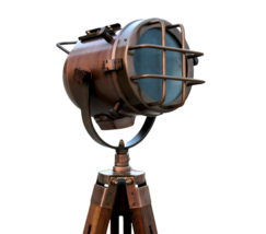Copper Spot Tripod Searchlight Home Marine Floor Lamp Searching Light De... - £82.11 GBP