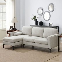 Barnsley Chenille Fabric Modern Sectional Sofa with Reversible Chaise - £672.36 GBP