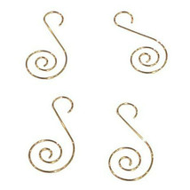 100PCS/LOT Decorative Christmas Wedding Tree Spiral Ornament Hooks Gold Hangers - £16.08 GBP