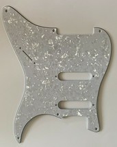 Guitar Pickguard for Fender Strat no pots with 6 screw hoels,4 Ply White Pearl - £11.69 GBP