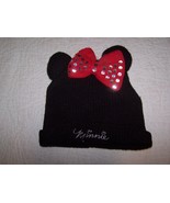 DISNEY Minnie Mouse Toddler Girl Black Knit Hat - £8.74 GBP