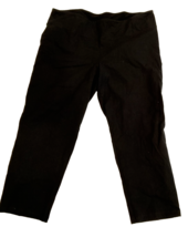 Women with Control Black Knit Cropped Pants Size 2XP - $16.14
