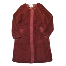 NWT Anthropologie Margot Reversible Sherpa Coat in Terra Cotta Teddy Fleece S - £93.61 GBP