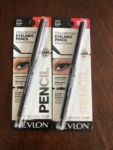 REVLON ColorStay Pencil Eyeliner 201 black  Lot of 2 - $9.49