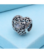 925 Sterling Silver June Signature Heart Birthstone Charm Bead - €12,58 EUR