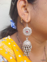 vintage antique tribal old silver dangle earrings earplug indian jewellery - £310.65 GBP