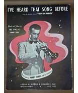 &quot;IVE HEARD THAT SONG BEFORE&quot; Youth on Parade Movie 1942 Vintage Sheet Music - $13.20 CAD