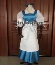 Beauty And The Beast Princess Belle Maid Dress Cosplay Costume Uniform O... - £59.45 GBP