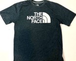 The North Face T Shirt Mens Gray Black White logo Short Sleeve Casual Sz... - $24.70