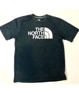 The North Face T Shirt Mens Gray Black White logo Short Sleeve Casual Sz... - £19.42 GBP